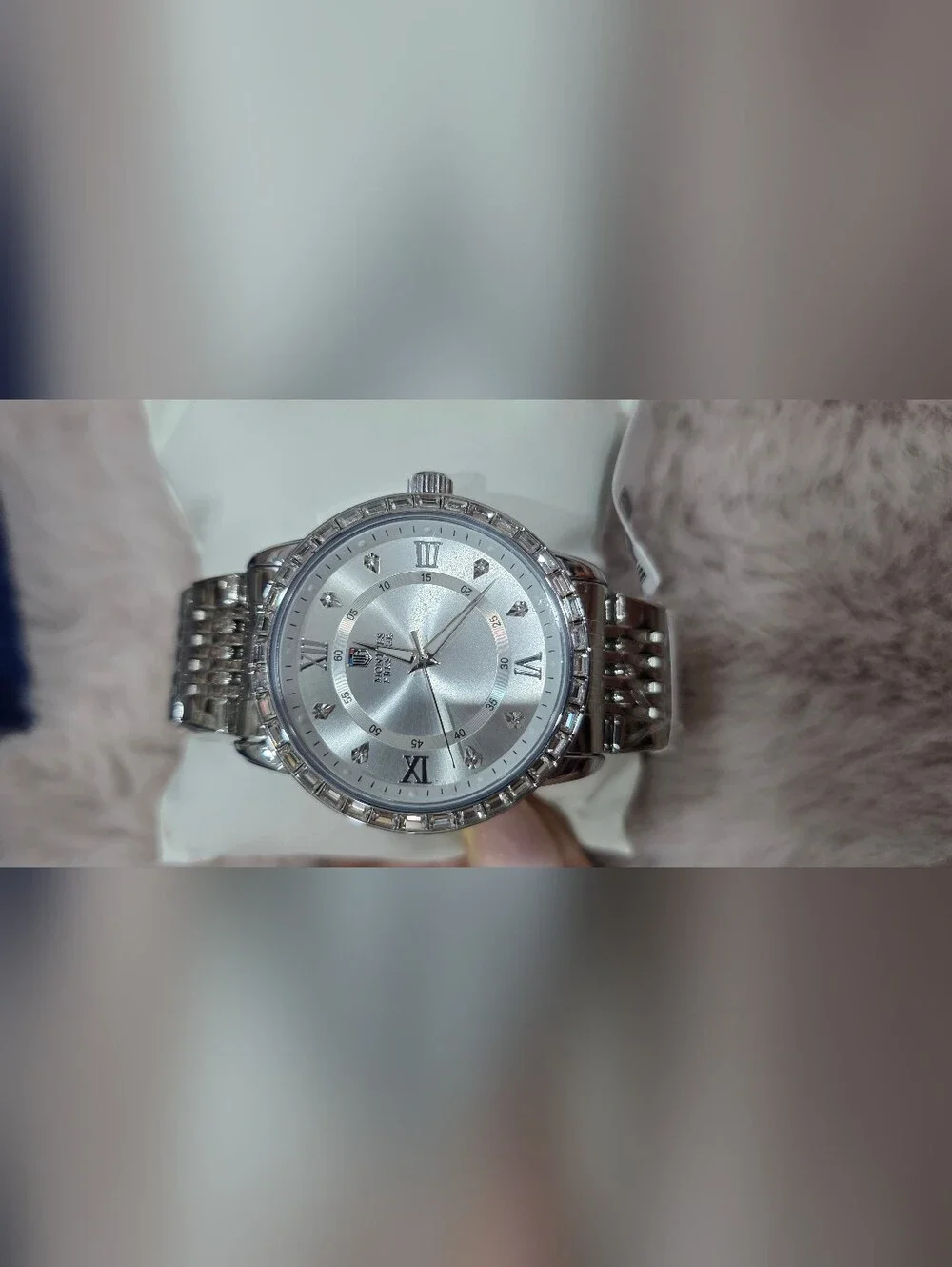 Montes Prestige (Invicta Collab) Silver Crystal-Accent Stainless Steel Watch 45